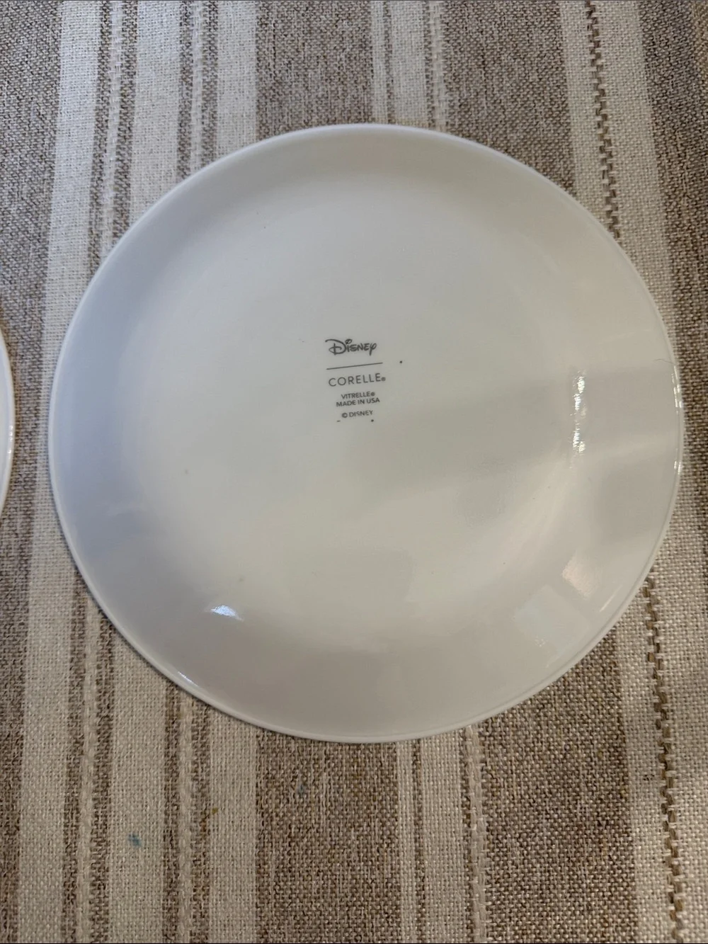 Disney Mickey Mouse White Ceramic Dessert Plates - Set of 2